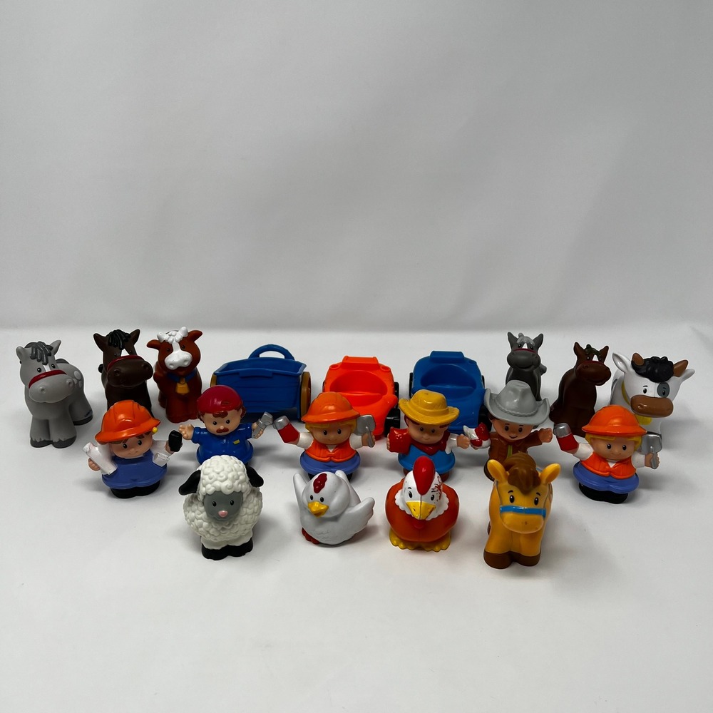 Fisher-Price Little People Farm Animals Figures Vehicle Lot of 19 Vintage/Modern